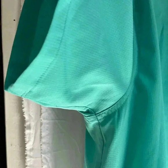 Silver Bait fishing shirt mens L Large blue vented short sleeve polyester button - Picture 11 of 16